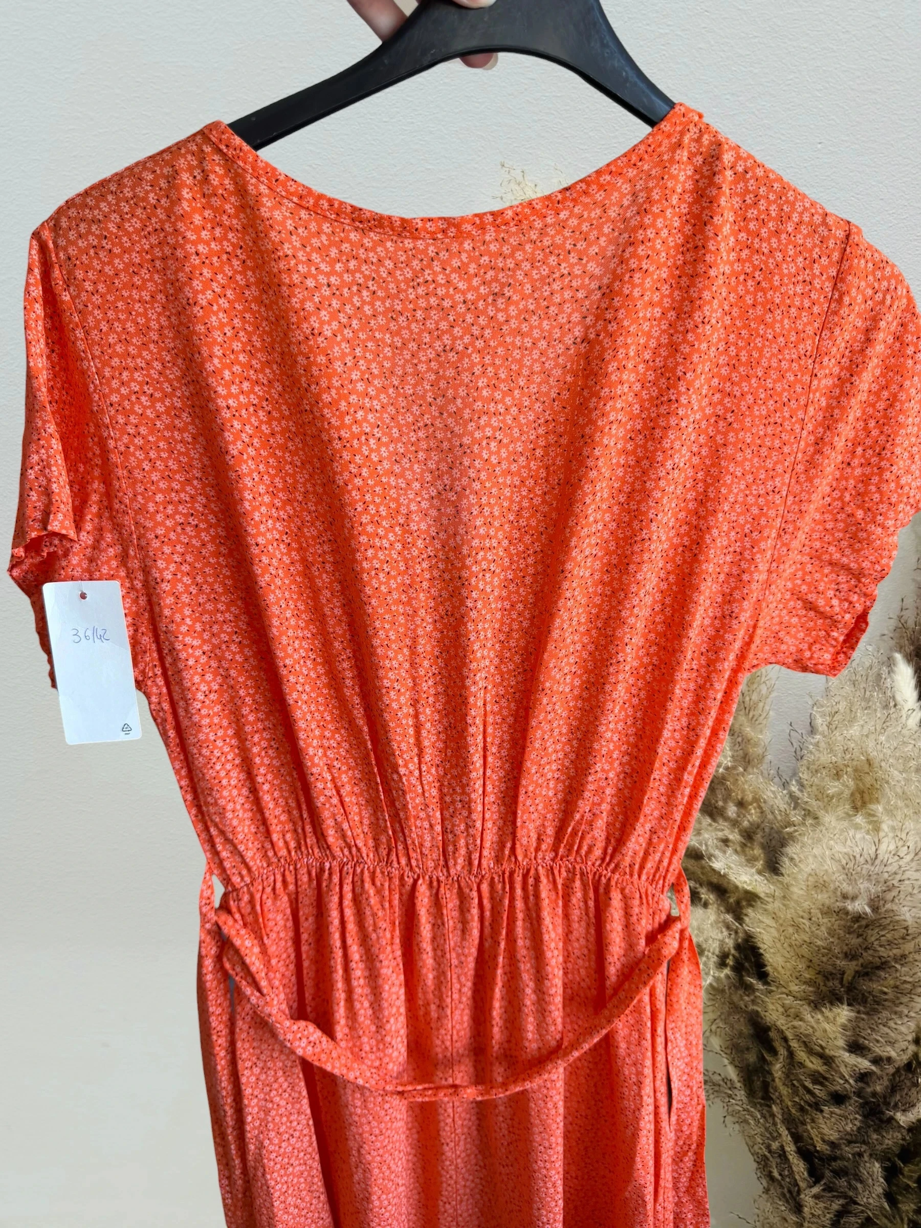Lindo Vestido feminino midi laranja – photo 4